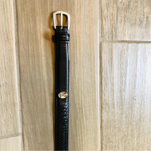 Aquarius golf belt Accessories Aquarius Black Leather Golf Belt